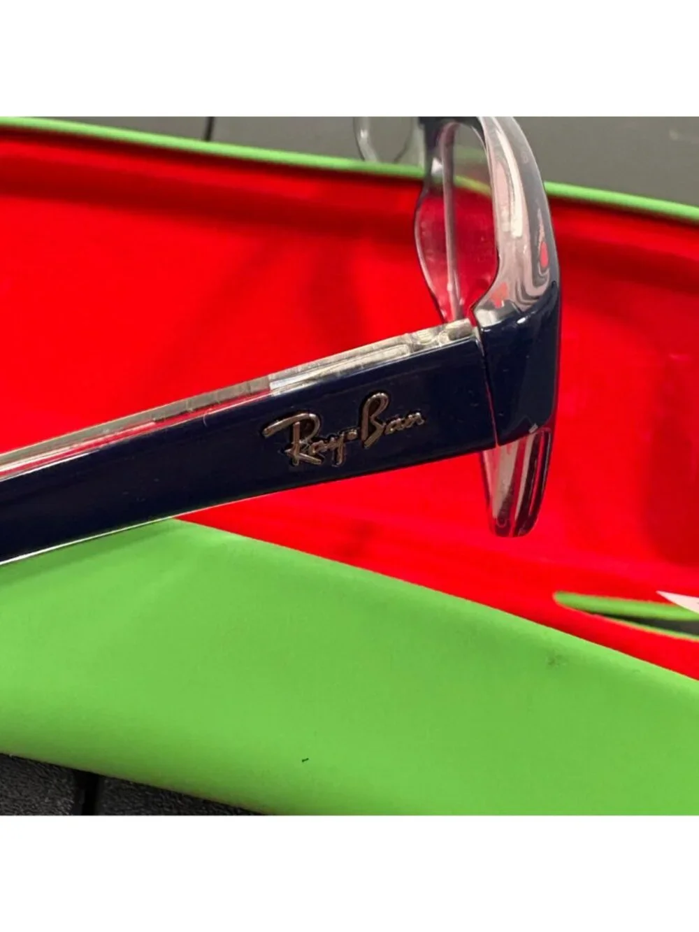 Ray Ban RB 5268 Unisex Rectangle Blue Eye Glasses